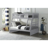 Orion Gray Modern Transitional Wood And Engineered Wood Twin/full Bunk Bed - Ella Furniture