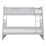 Orion Gray Modern Transitional Wood And Engineered Wood Twin/full Bunk Bed - Ella Furniture