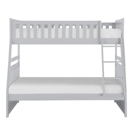 Orion Gray Modern Transitional Wood And Engineered Wood Twin/full Bunk Bed - Ella Furniture