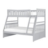 Orion Gray Modern Transitional Wood And Engineered Wood Twin/full Bunk Bed - Ella Furniture