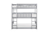 Orion Gray Youth Contemporary Transitional Engineered Wood Triple Twin Bunkbed Bedroom Set - Ella Furniture