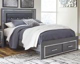 Lodanna Gray Queen Panel Bed With 2 Storage Drawers - Ella Furniture