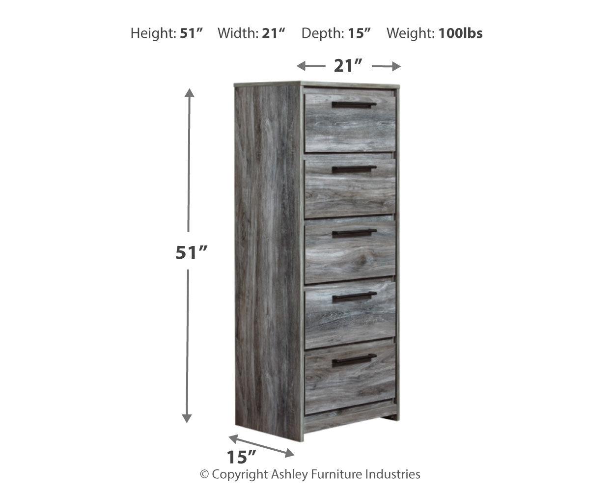 Baystorm Gray Narrow Chest - Ella Furniture