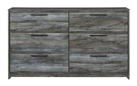Baystorm Gray Dresser side view highlighting depth