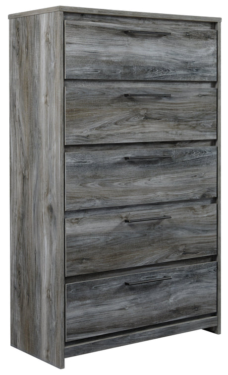 Baystorm Gray Chest angled view highlighting drawer design
