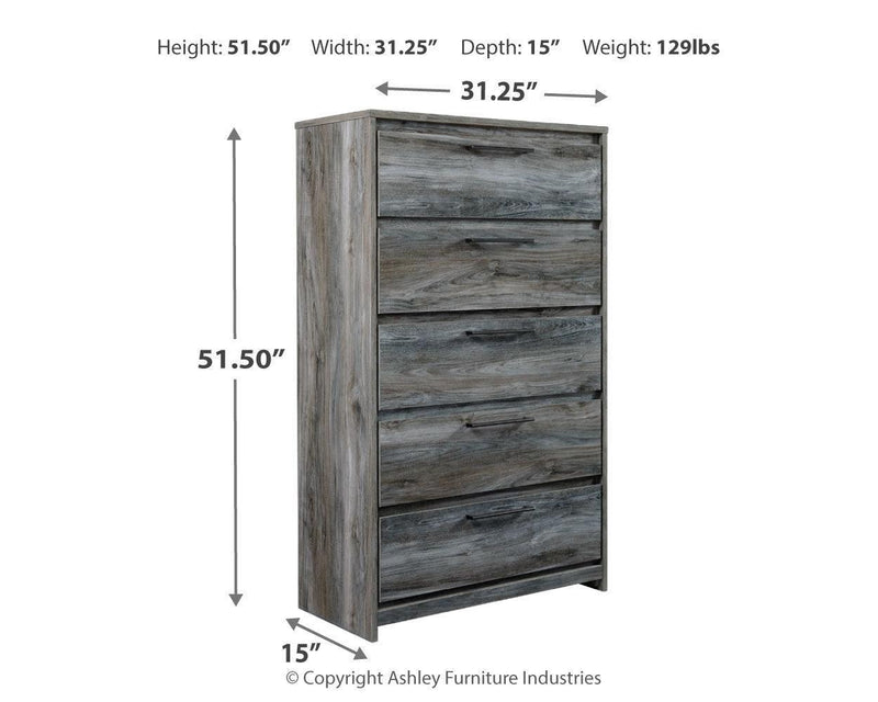 Baystorm Gray Chest Of Drawers
