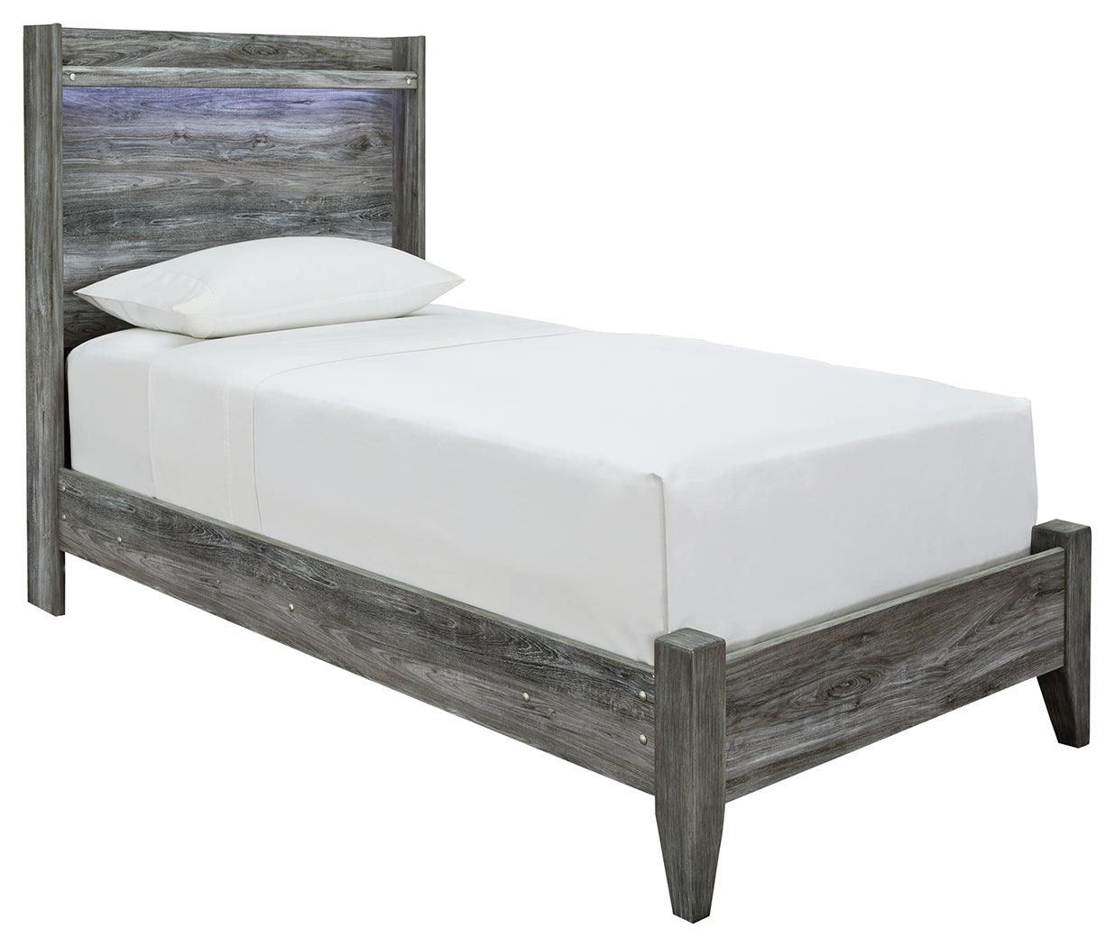 Baystorm Gray Twin Panel Bed - Ella Furniture