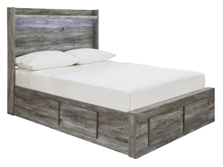 Baystorm Gray Full Panel Bed With 6 Storage Drawers - Ella Furniture