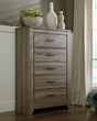 Zelen Warm Gray Chest Of Drawers - Ella Furniture