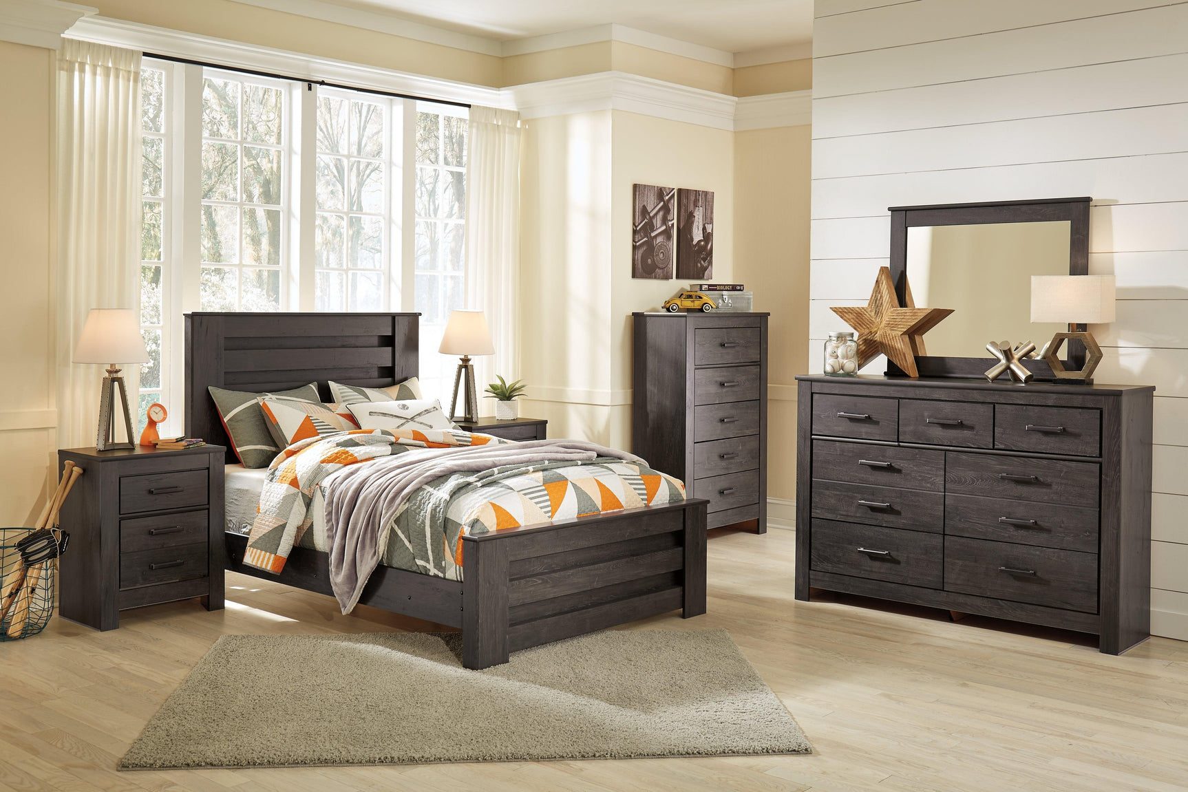 Brinxton Charcoal Dresser - Ella Furniture