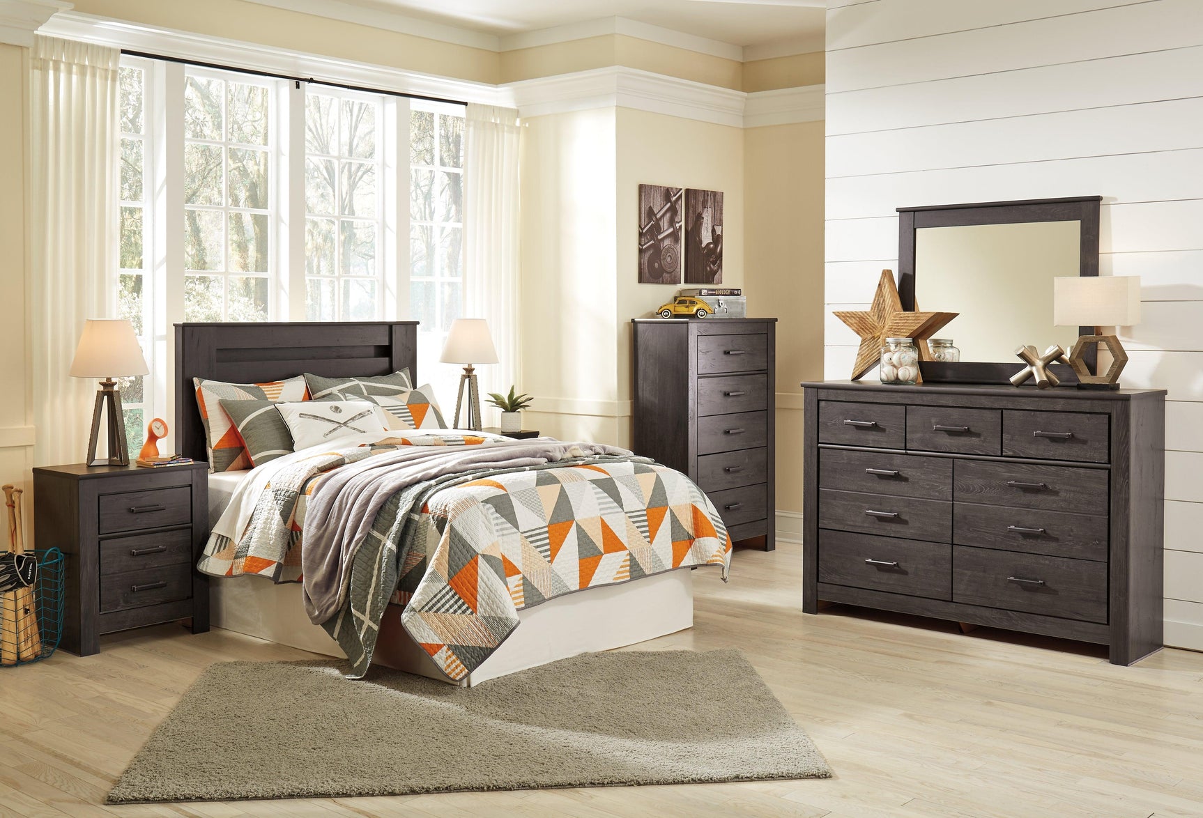 Brinxton Charcoal Dresser - Ella Furniture