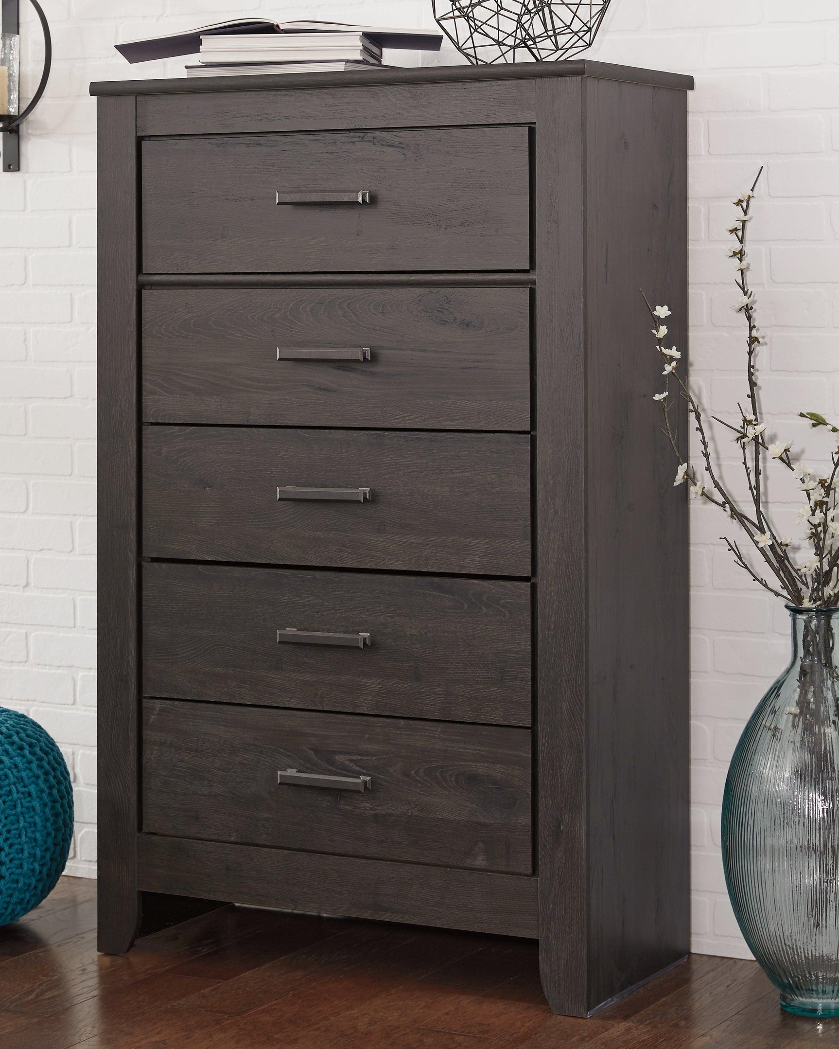 Brinxton Charcoal Chest Of Drawers - Ella Furniture