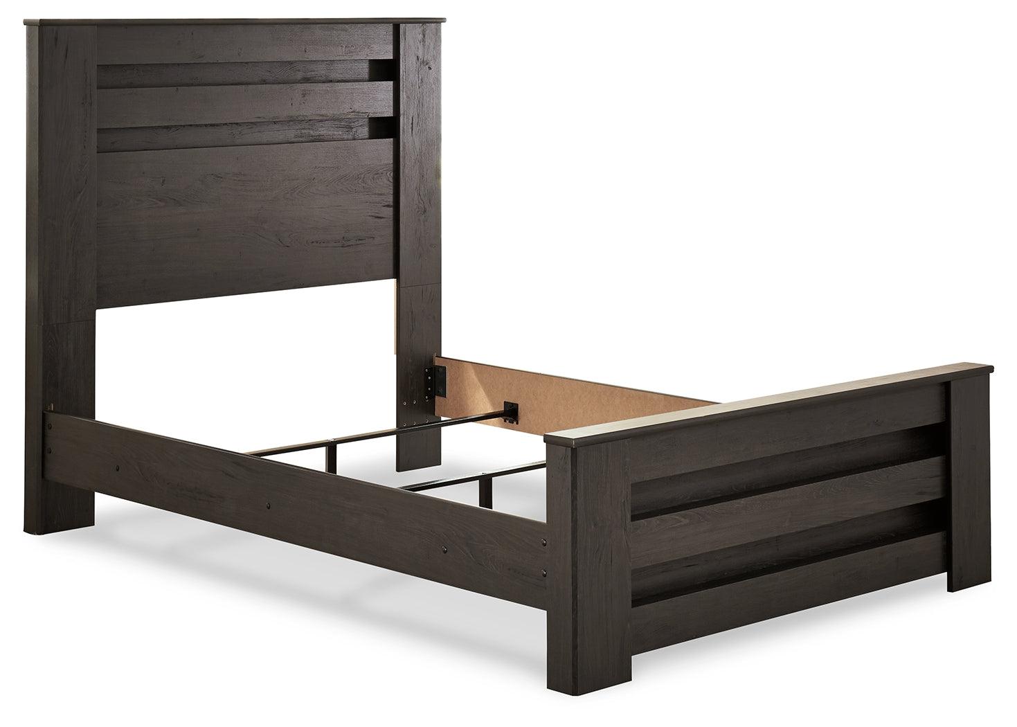 Brinxton Charcoal Full Panel Bed - Ella Furniture