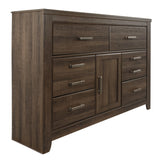 Juararo Dark Brown Dresser - Ella Furniture