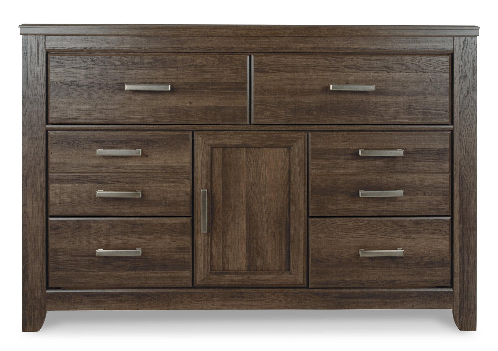 Juararo Dark Brown Dresser And Mirror - Ella Furniture