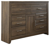 Juararo Dark Brown Dresser - Ella Furniture