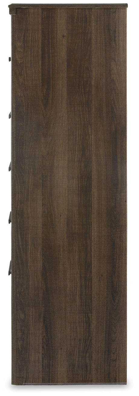 Juararo chest case pilaster detail