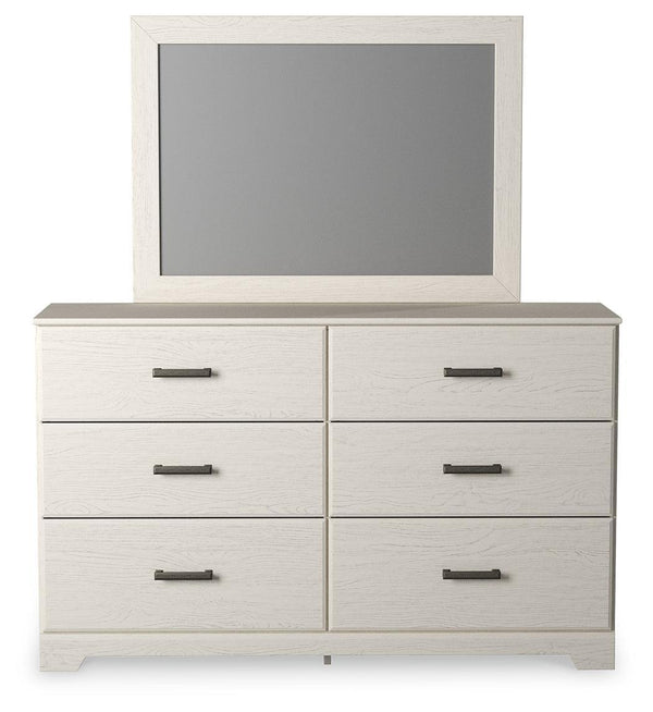 Stelsie White Dresser And Mirror - Ella Furniture