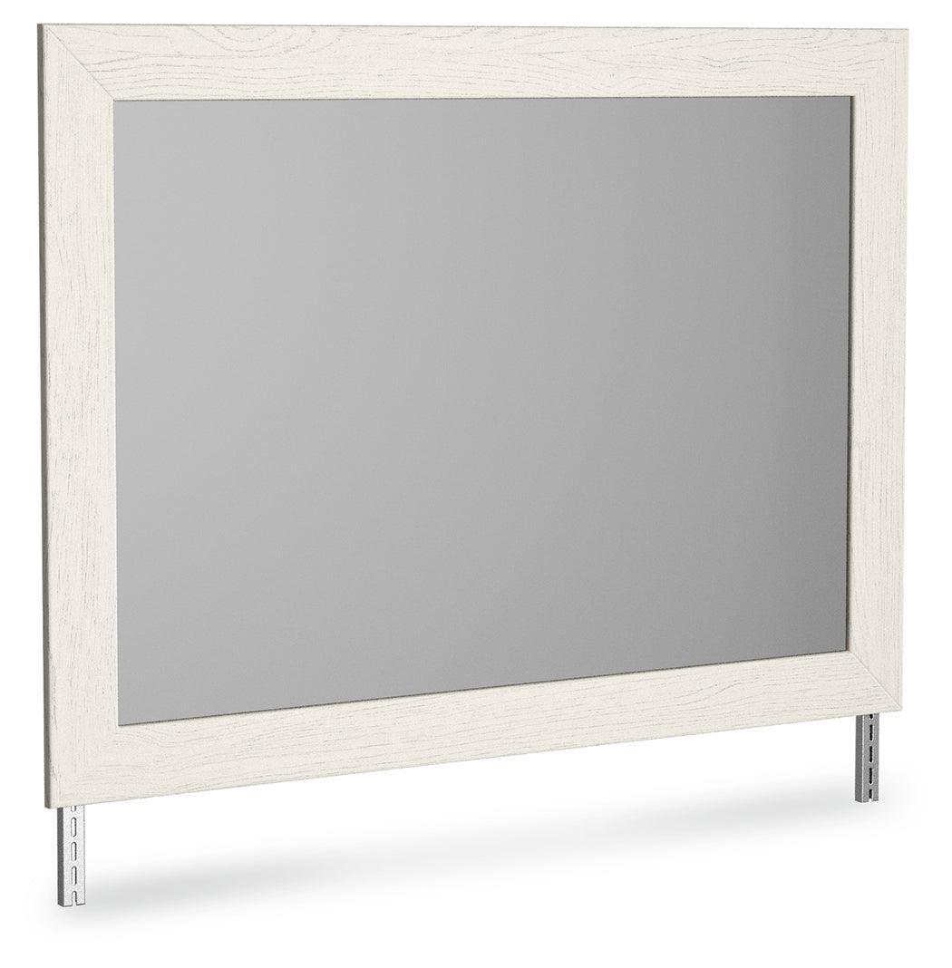 Stelsie White Bedroom Mirror - Ella Furniture