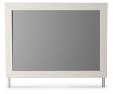 Stelsie White Bedroom Mirror - Ella Furniture