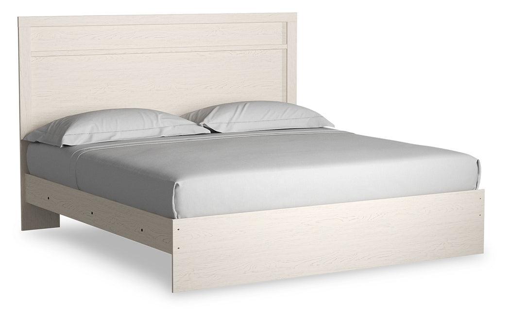 Stelsie White King Panel Bed - Ella Furniture