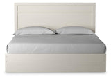 Stelsie White King Panel Bed - Ella Furniture