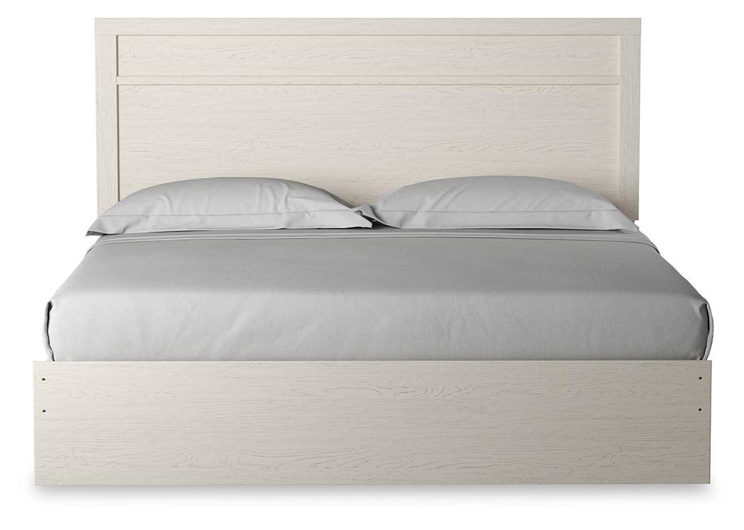 Stelsie White King Panel Bed - Ella Furniture