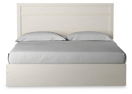 Stelsie White King Panel Bed - Ella Furniture
