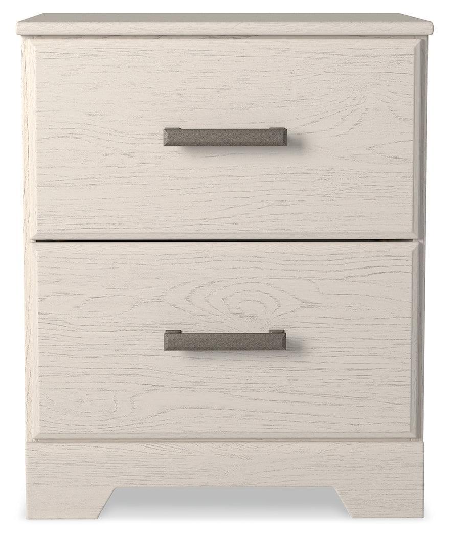 Stelsie White Nightstand - Ella Furniture