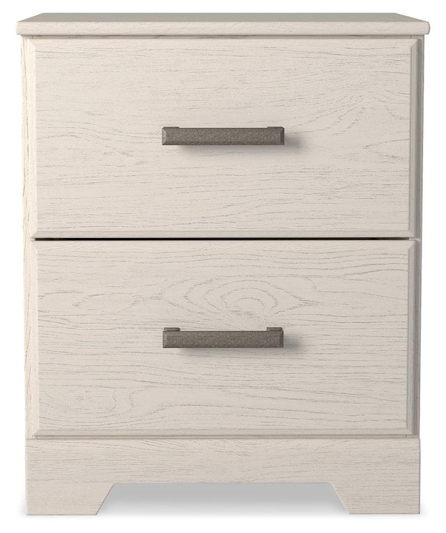 Stelsie White Nightstand - Ella Furniture