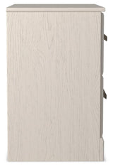 Stelsie White Nightstand - Ella Furniture