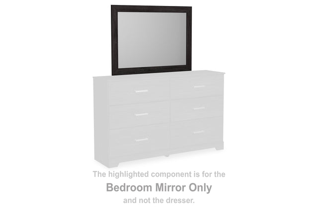 Belachime Black Bedroom Mirror - Ella Furniture