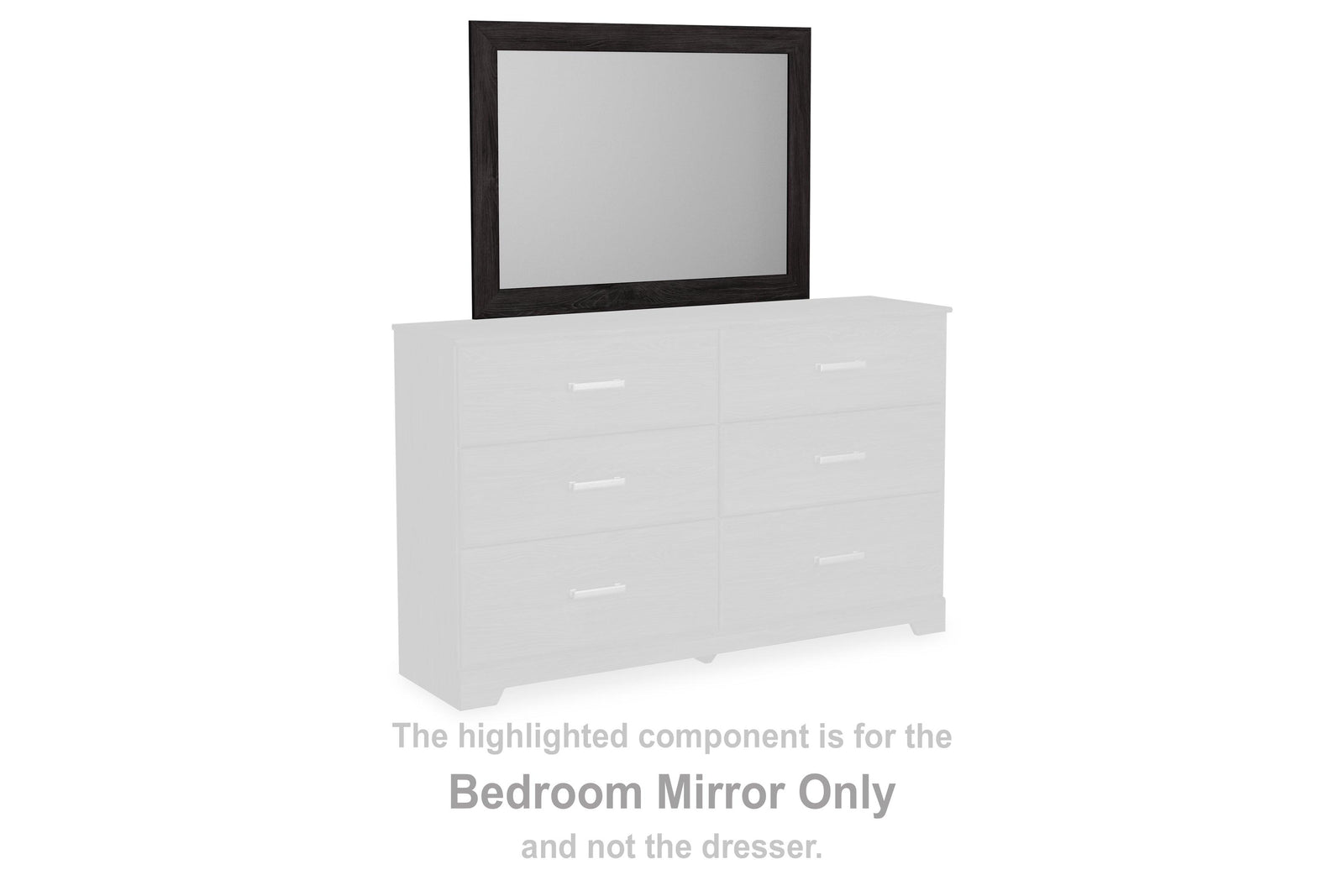 Belachime Black Bedroom Mirror