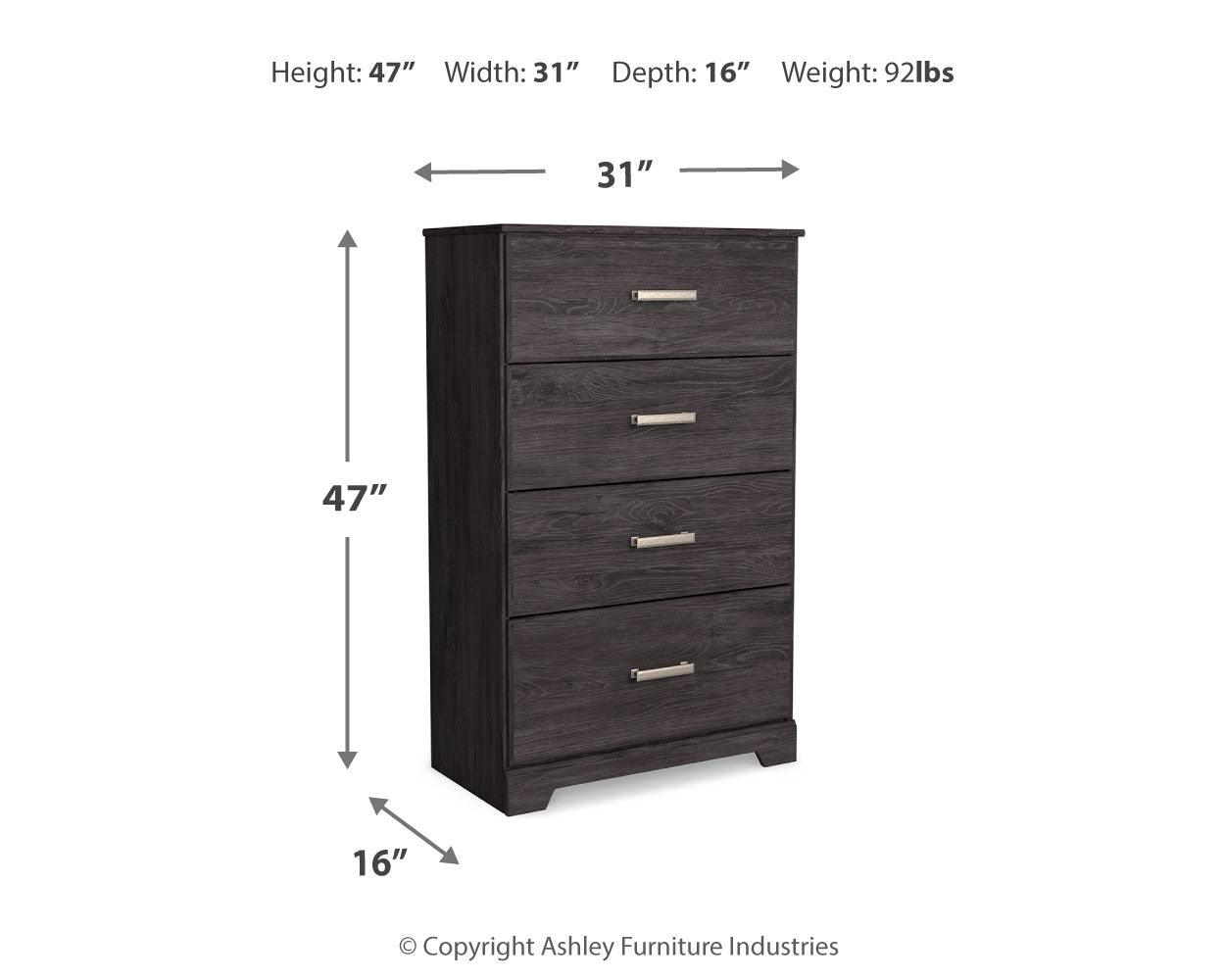 Belachime Black Chest Of Drawers - Ella Furniture