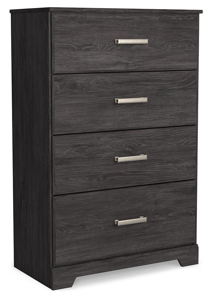 Belachime Black Chest Of Drawers - Ella Furniture