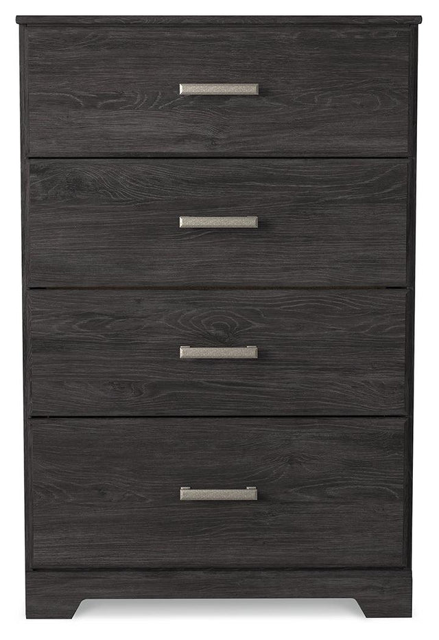 Belachime Black Chest Of Drawers - Ella Furniture