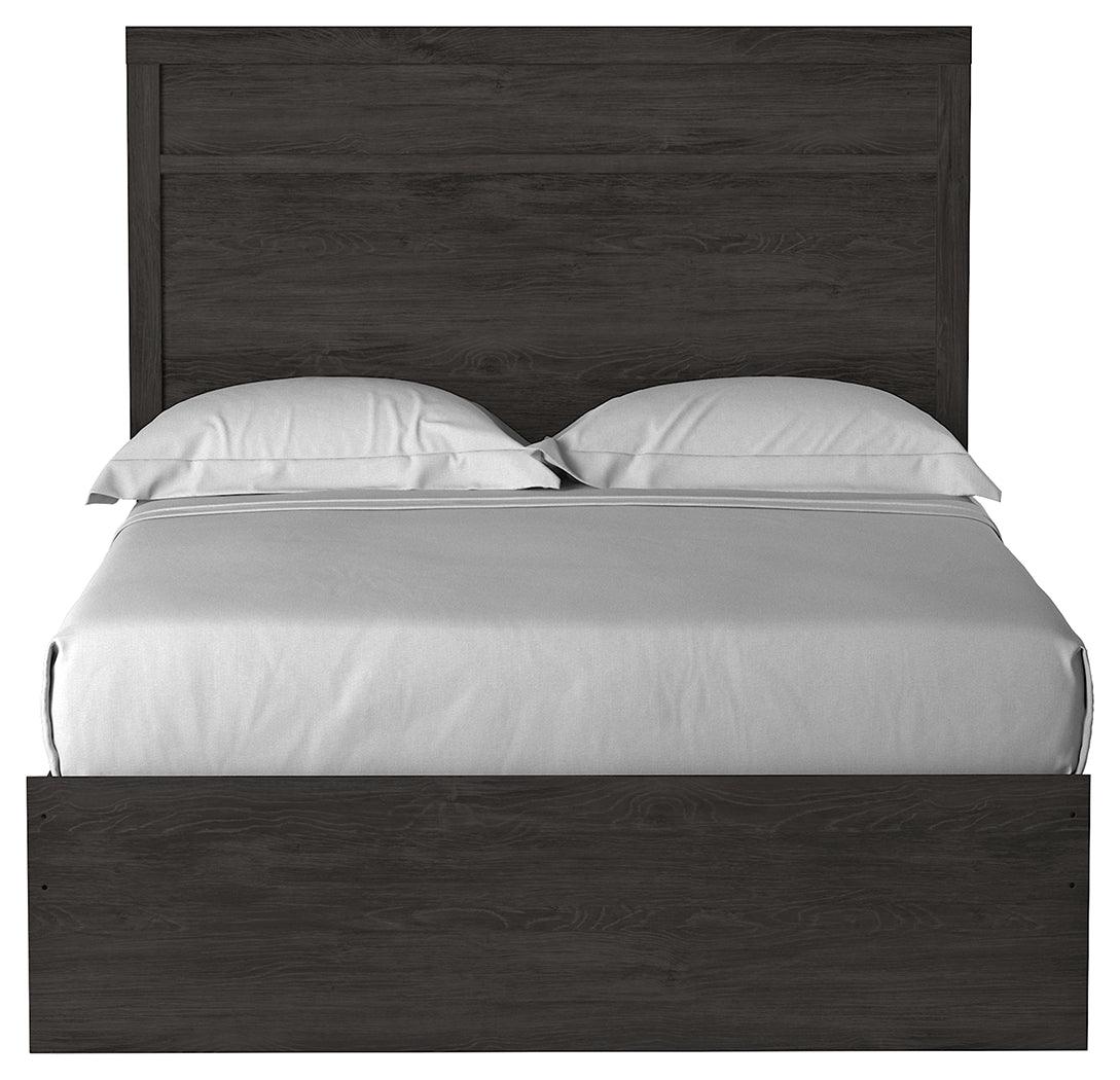 Belachime Black Full Panel Bed - Ella Furniture