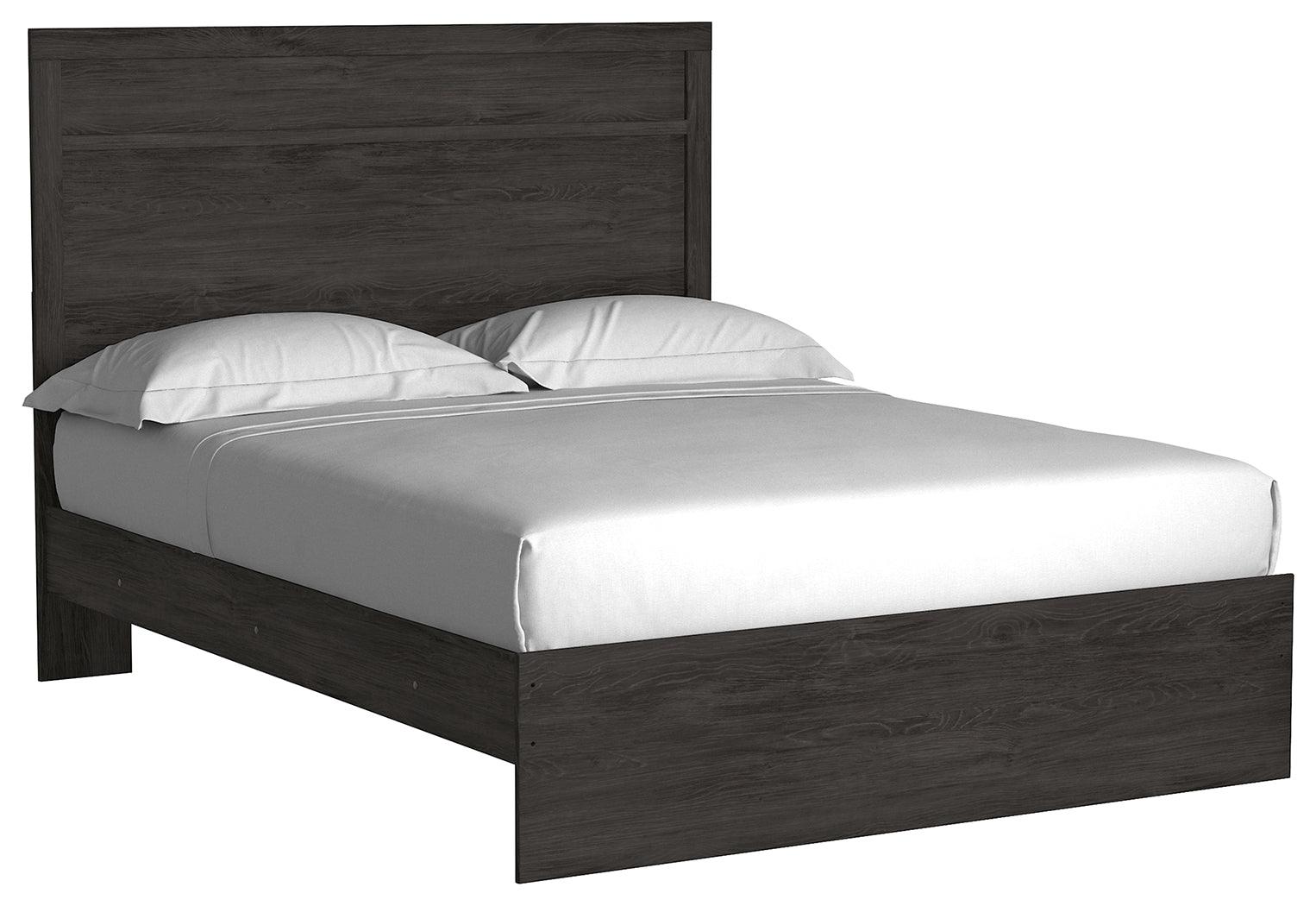 Belachime Black Queen Panel Bed - Ella Furniture