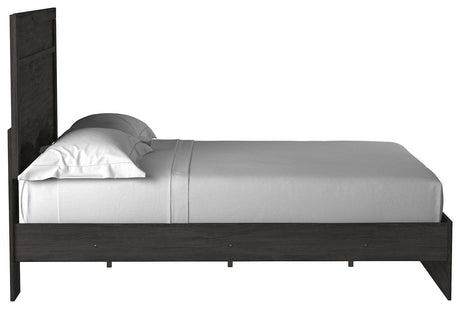 Belachime Black Queen Panel Bed - Ella Furniture