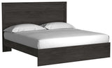 Belachime Black King Panel Bed - Ella Furniture