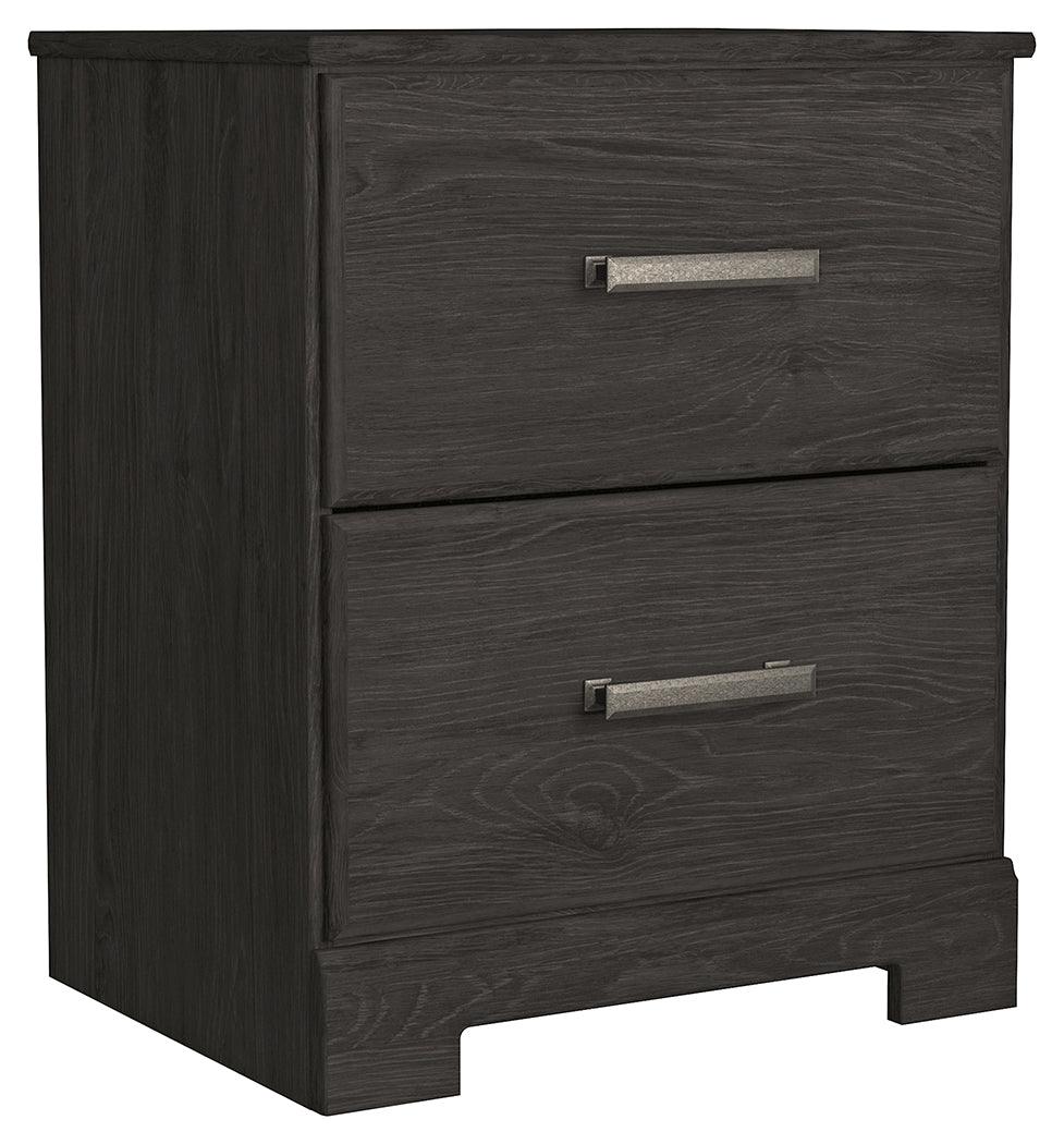 Belachime Black Nightstand - Ella Furniture