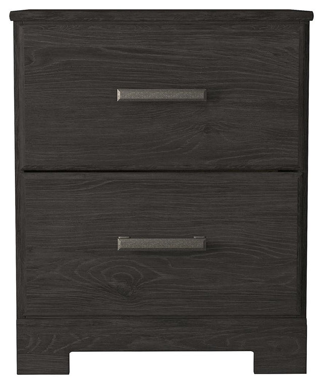 Belachime Black Nightstand - Ella Furniture