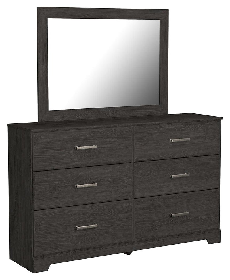 Belachime Black Dresser And Mirror