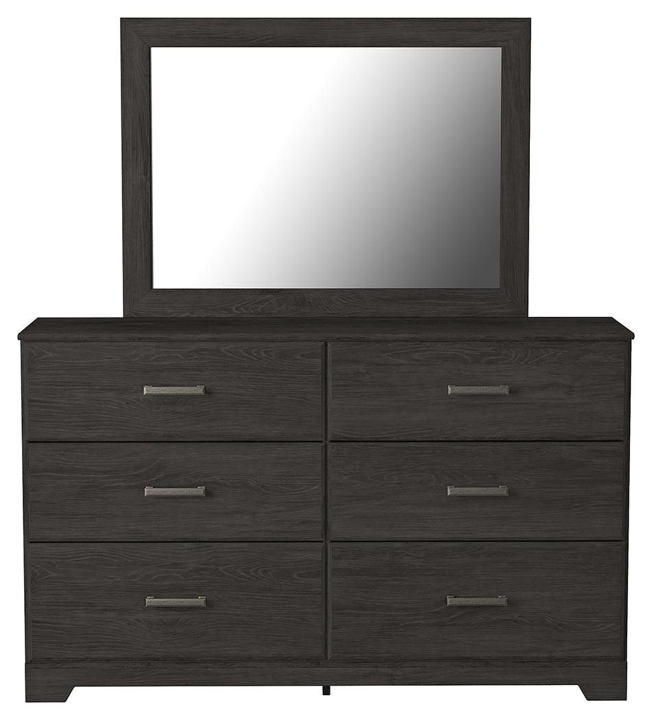 Belachime Black Dresser And Mirror - Ella Furniture