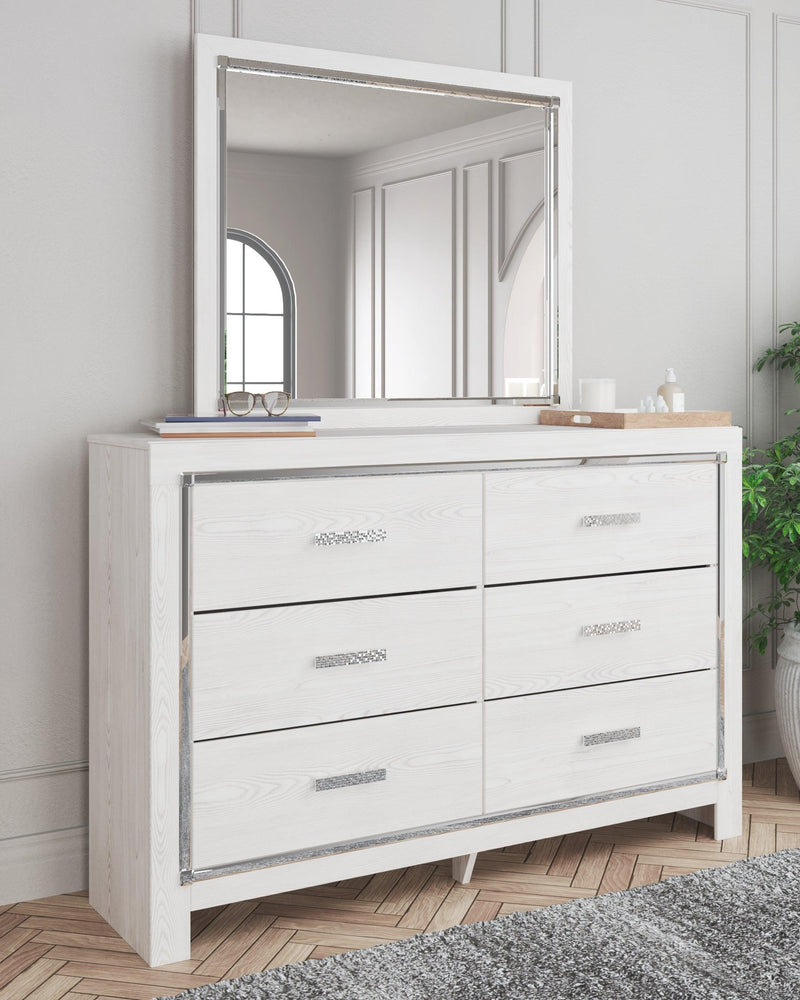 Altyra White Dresser And Mirror