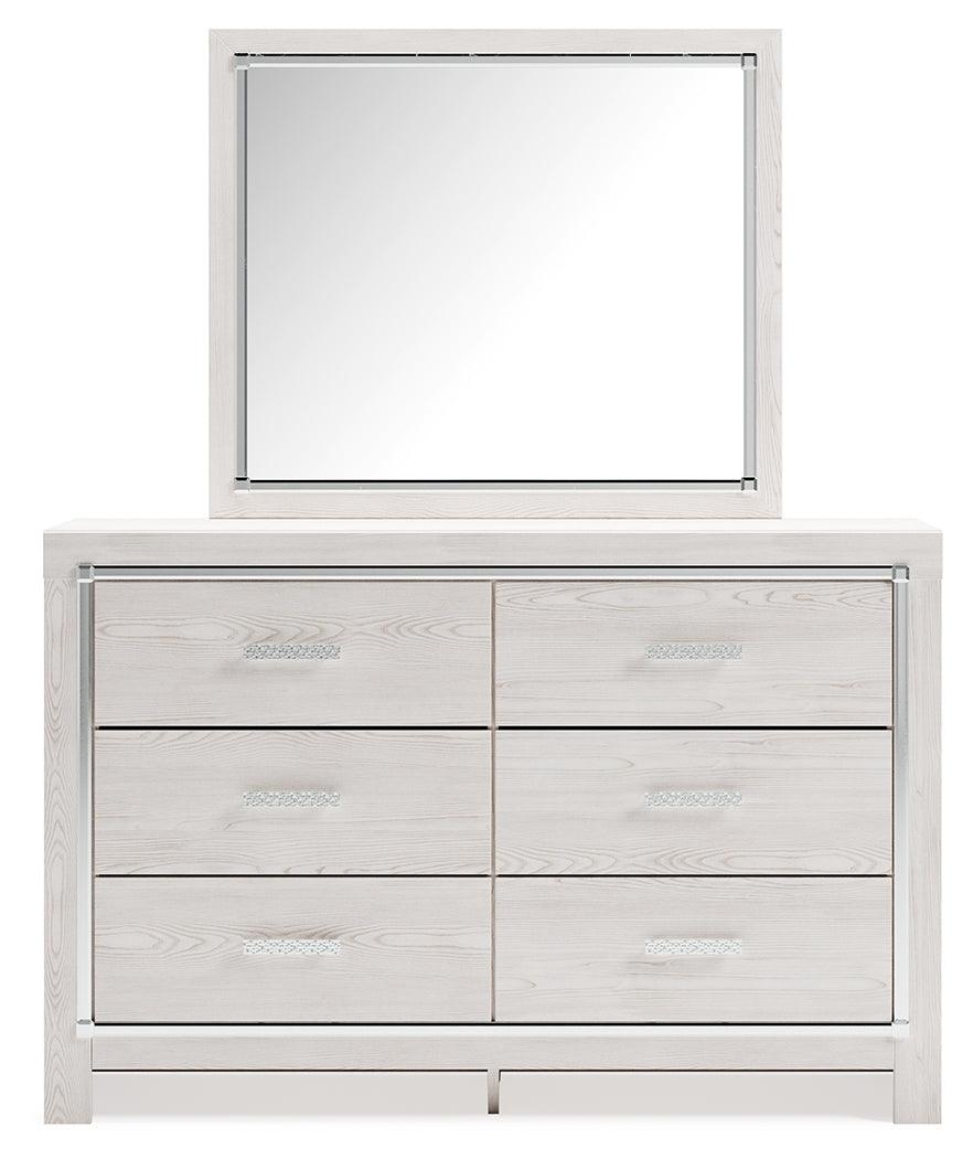 Altyra White Dresser And Mirror - Ella Furniture
