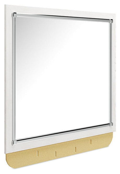 Altyra White Dresser And Mirror - Ella Furniture