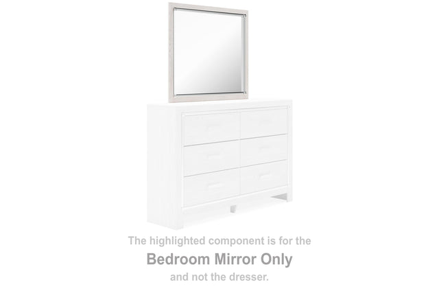 Altyra White Bedroom Mirror - Ella Furniture