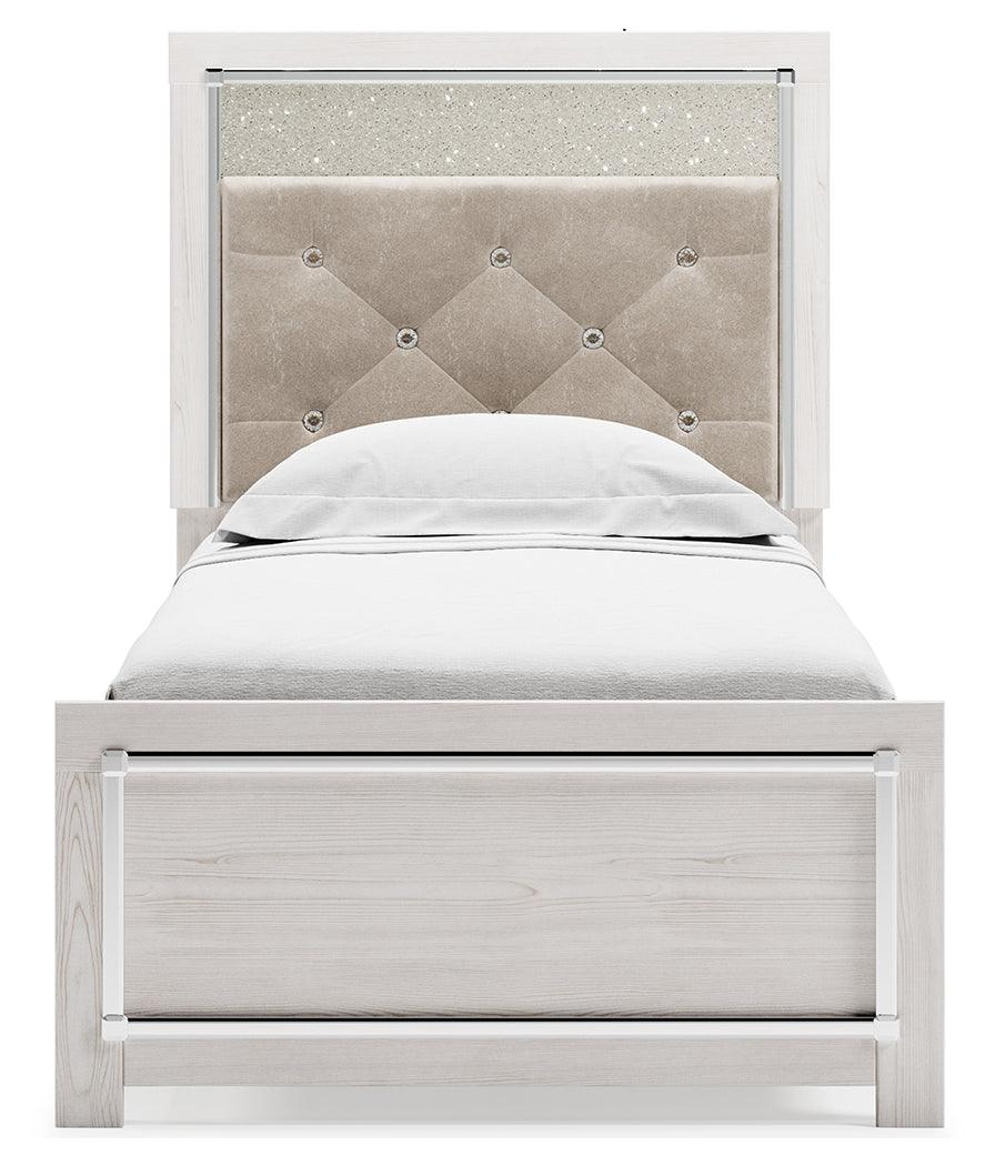 Altyra White Twin Panel Bed - Ella Furniture