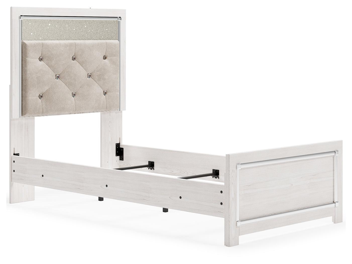 Altyra White Twin Panel Bed - Ella Furniture